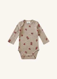 Studio Bohème - Woody Grenades Organic Cotton Bodysuit | Beige