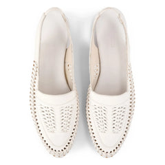 Bobo Choses - Knitted Leather Slingback | Ecru