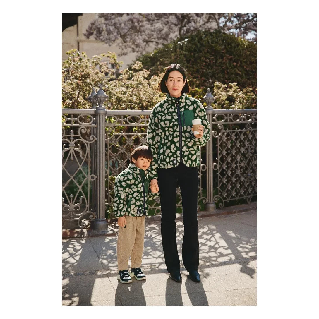 Liewood - Nelson Leopard Print Sherpa-Style Jacket Made from Recycled Fibers | Green