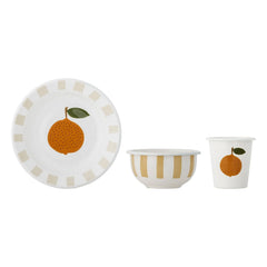 Bloomingville Mini - Agnes Enamel Dinner Set | White