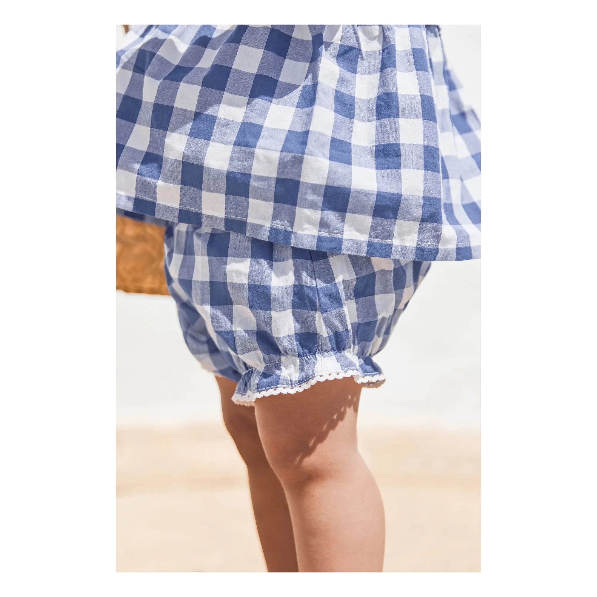 Tartine et Chocolat - Vichy Top and Bloomer Set | Royal Blue