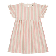 Studio Bohème - Striped Cousin Dress Organic Cotton Gauze | Pink