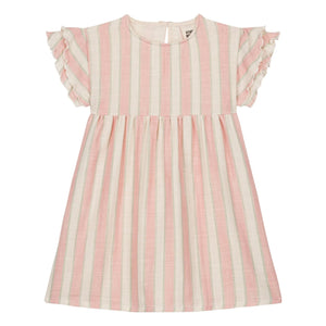 Studio Bohème - Striped Cousin Dress Organic Cotton Gauze | Pink