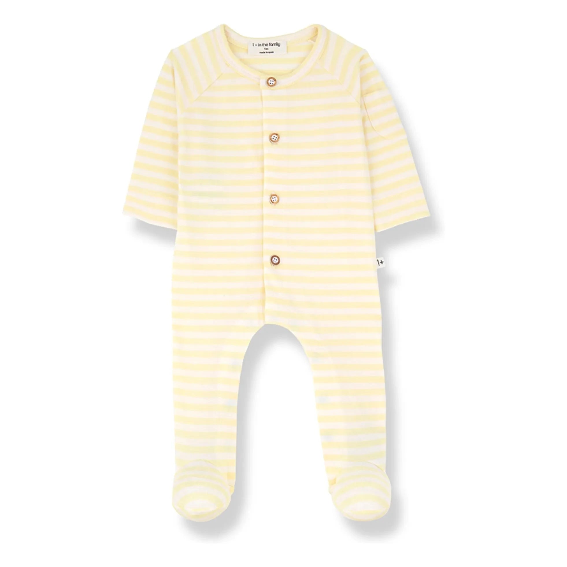 1+ in the family - Felip Striped Pajamas | Pale yellow