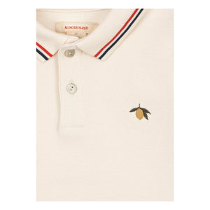 Konges Sløjd - Florian Organic Cotton Polo T-Shirt | White