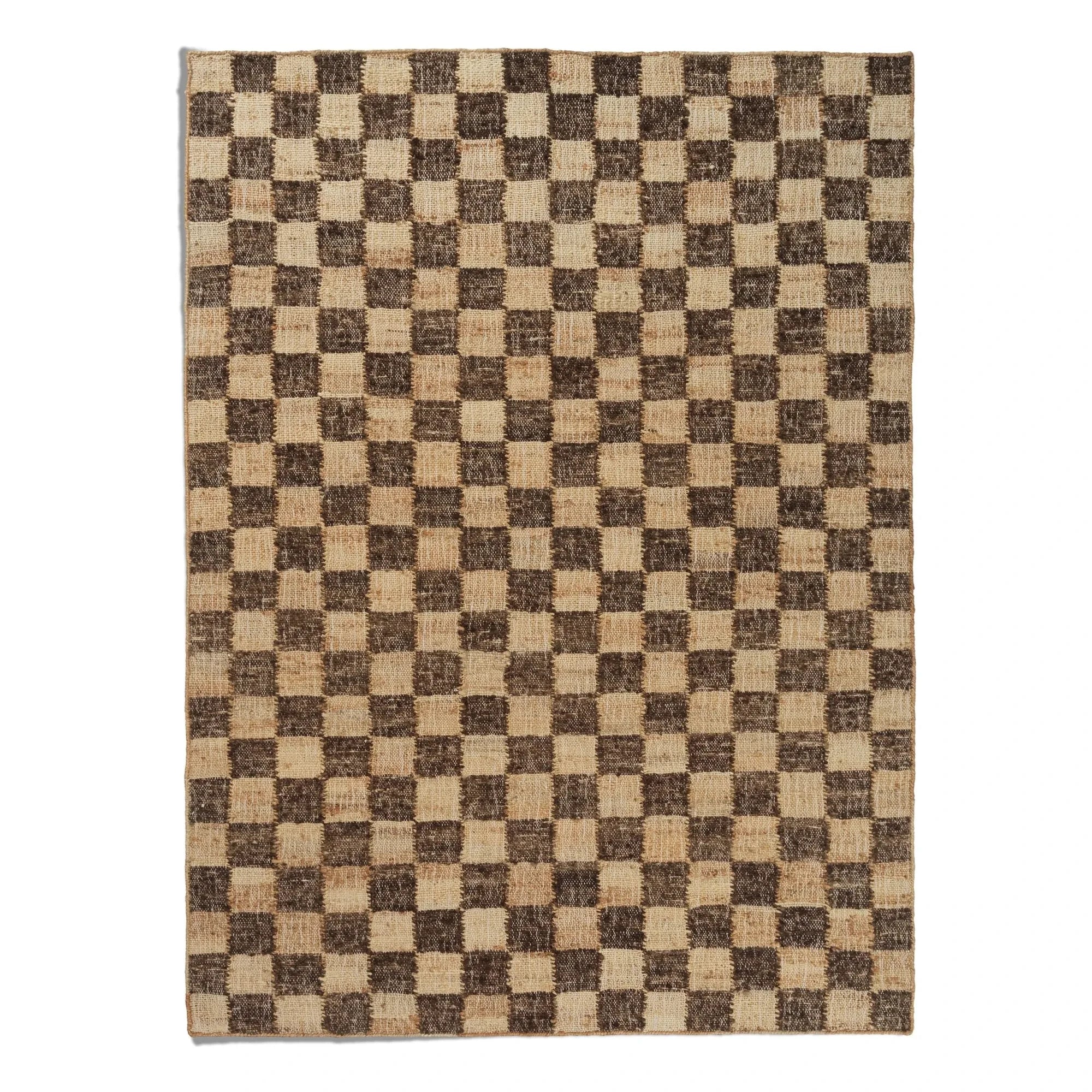 Ferm Living - Plaid Wool and Jute Rugs | Brown