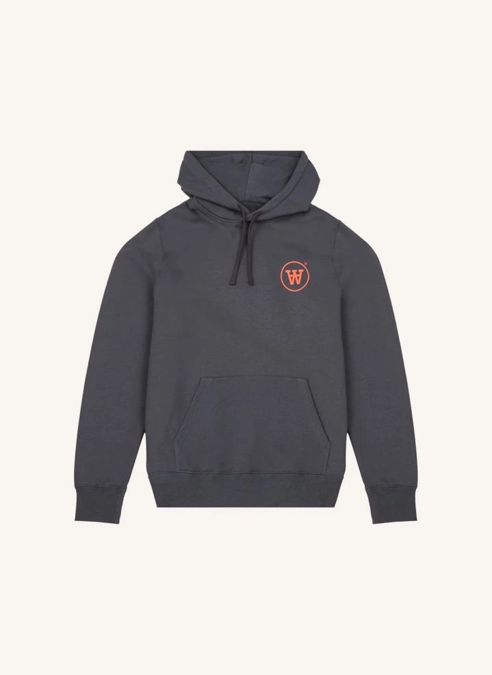 Wood Wood - Ian Organic Cotton Logo Hoodie - Adult Collection | Dark Grey