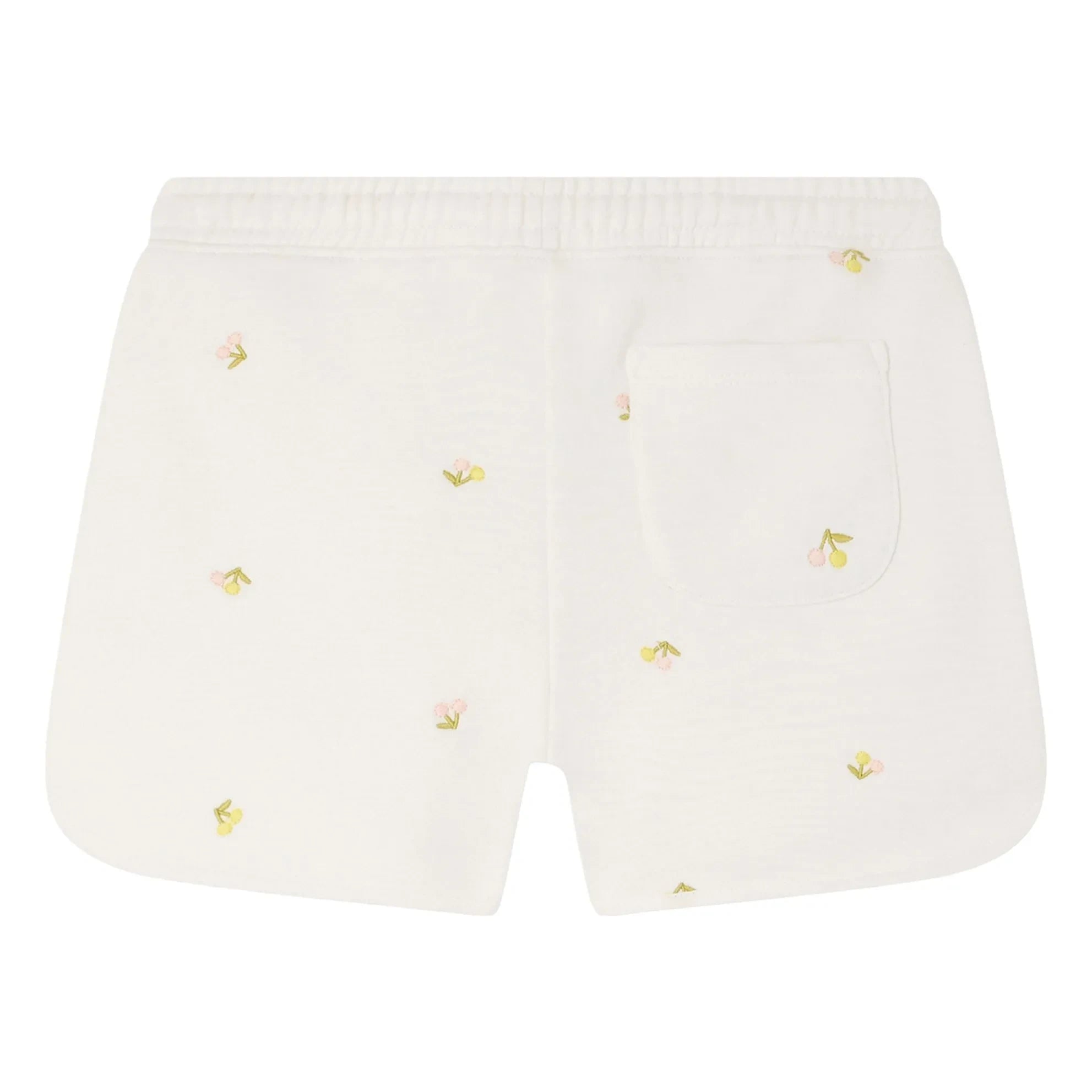 Bonpoint - Caroline Cherries Organic Cotton Fleece Shorts | Ecru