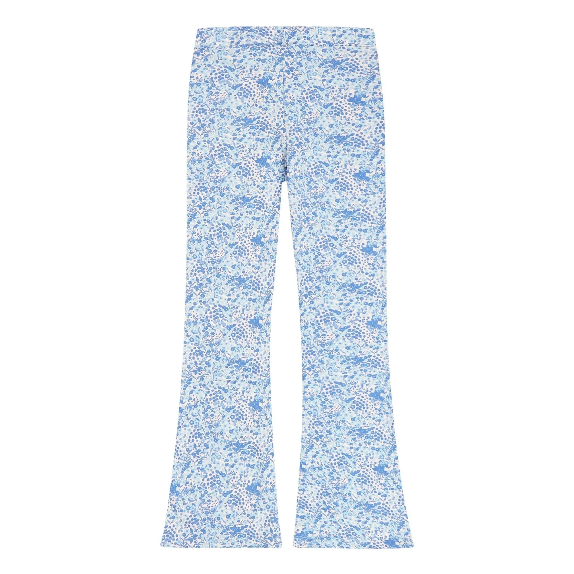 Tumble N'Dry - Floral Spring Capri Leggings | Light Blue