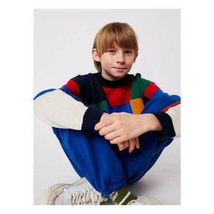 Bobo Choses - Organic Cotton Checkered Sweater | Blue