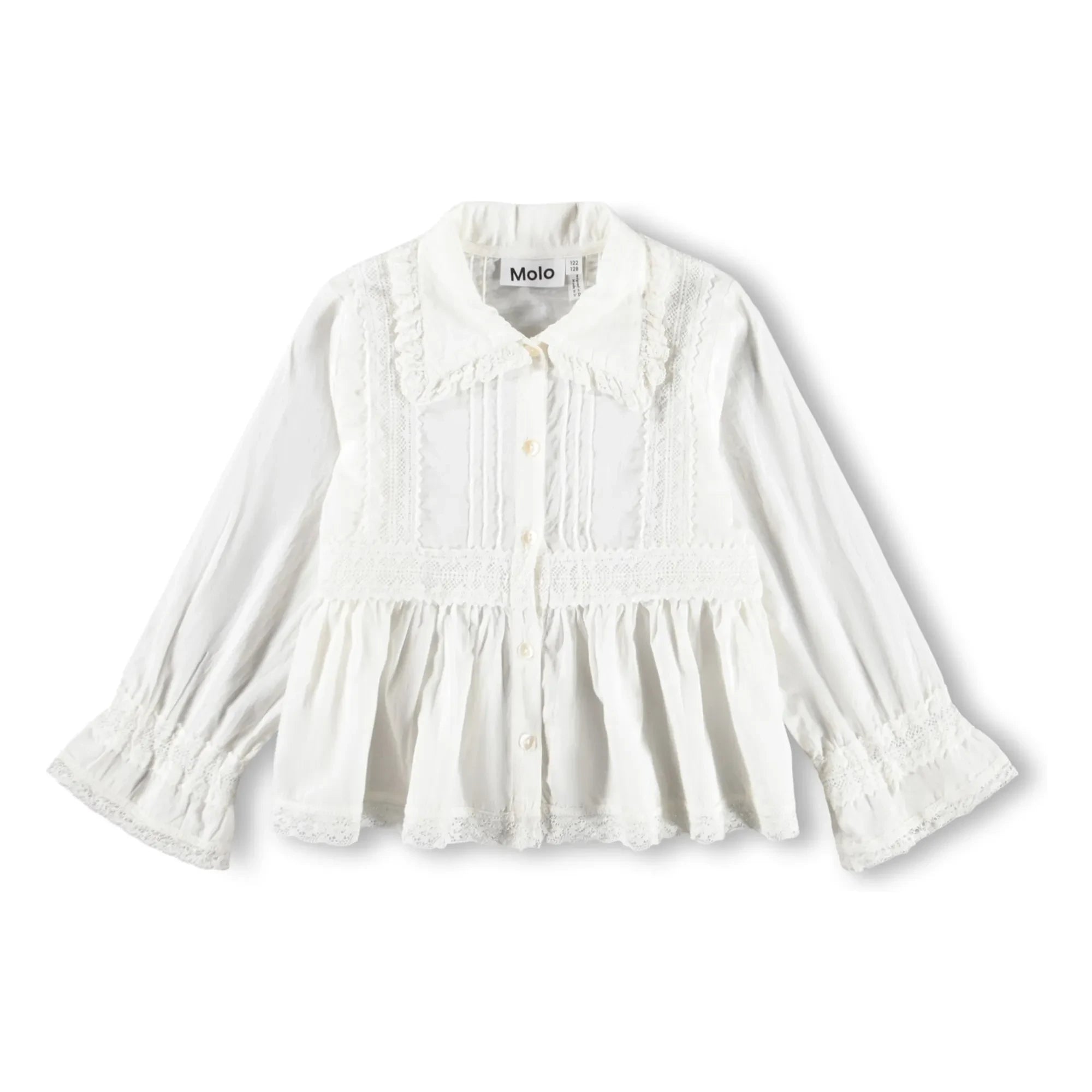 Molo - Reece Organic Cotton Ruffled Blouse | White