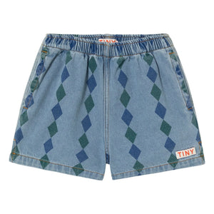Tinycottons - Denim Losange Shorts | Blue
