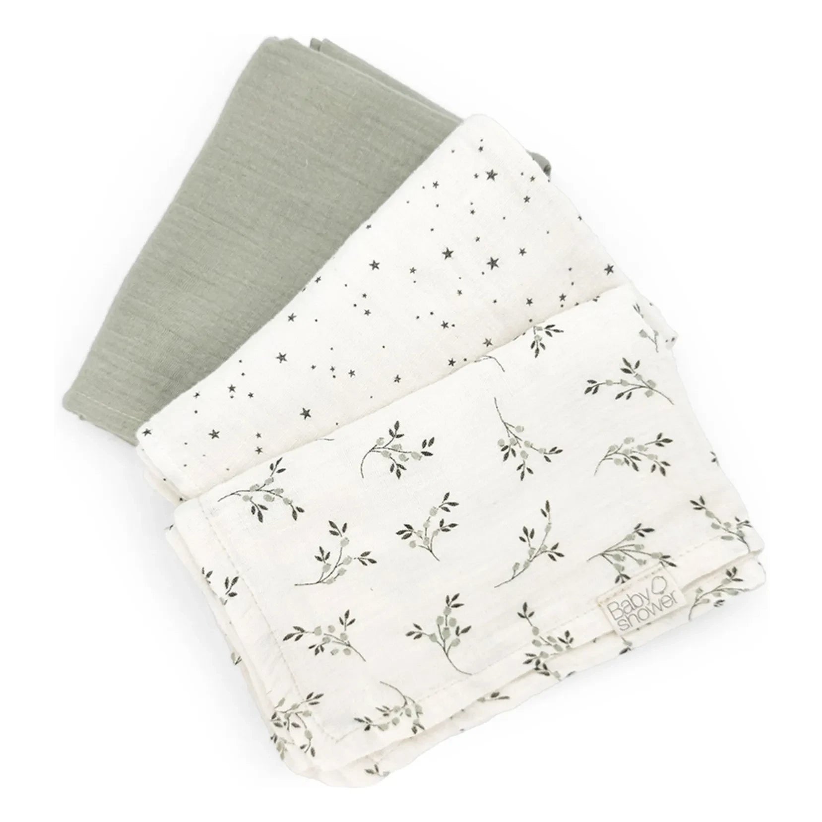 Babyshower - Olive Nappies - Set of 3 | Ecru