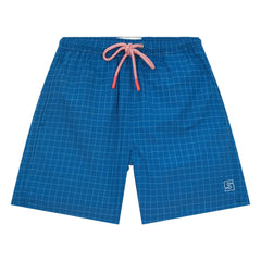 Smallable Kid - Archie Checkered Swim Shorts | Blue