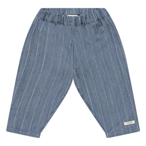 Donsje - Striped Mink Pants | Denim Blue