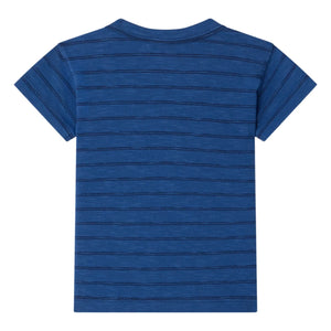 Bonpoint - Striped Organic Cotton T-Shirt | Royal Blue