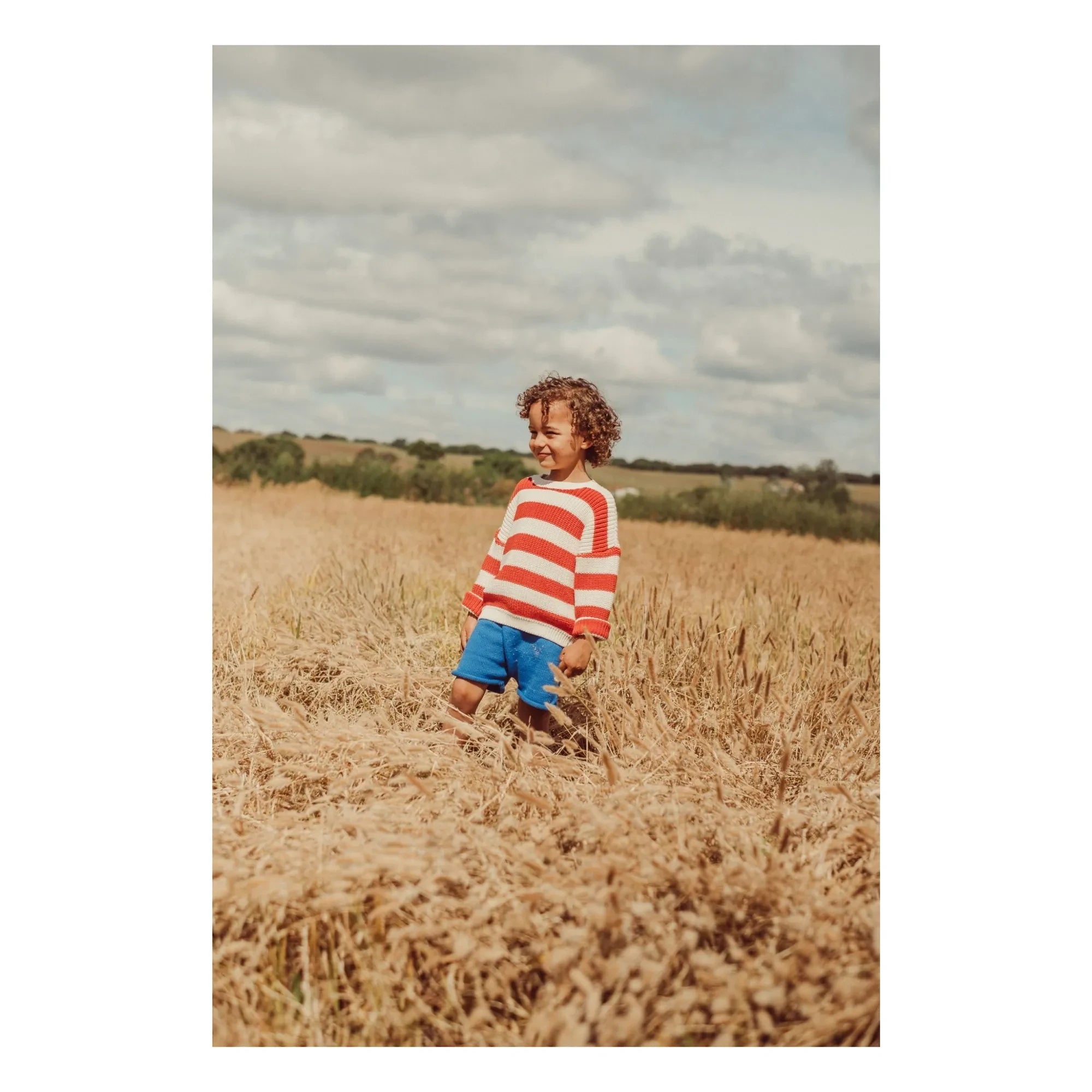 THE LiTTLE POETS - Jobim Organic Cotton Knit Shorts | Royal Blue