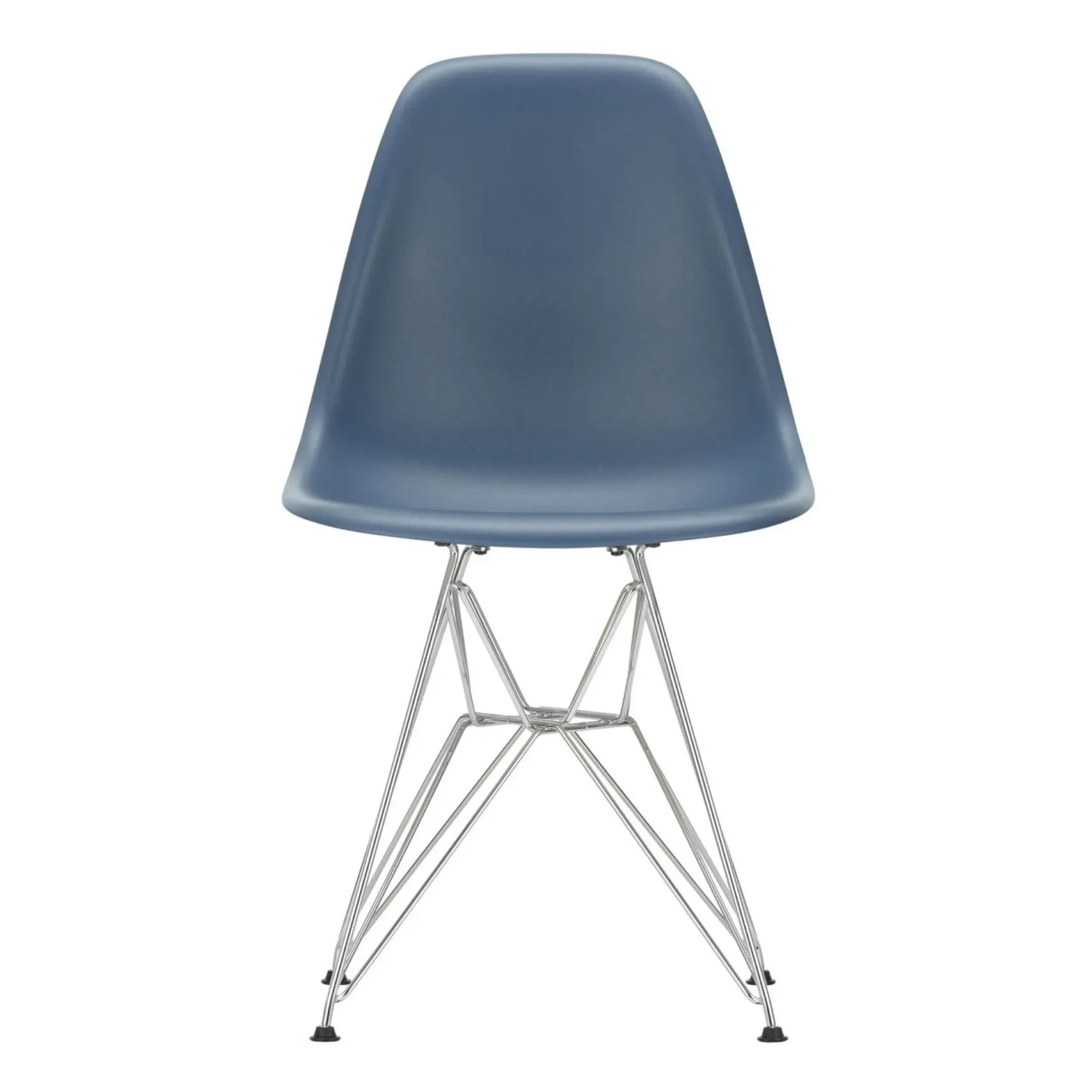 Vitra - DSR Plastic Chair - Chrome Frame - Charles & Ray Eames | Turquoise Blue