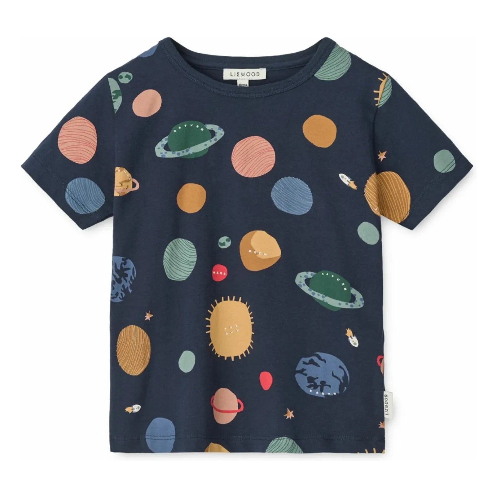 Liewood - Apia Planets Organic Cotton T-Shirt | Navy
