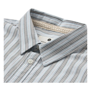 Anerkjendt - Akotto Striped Poplin Shirt | Light Blue