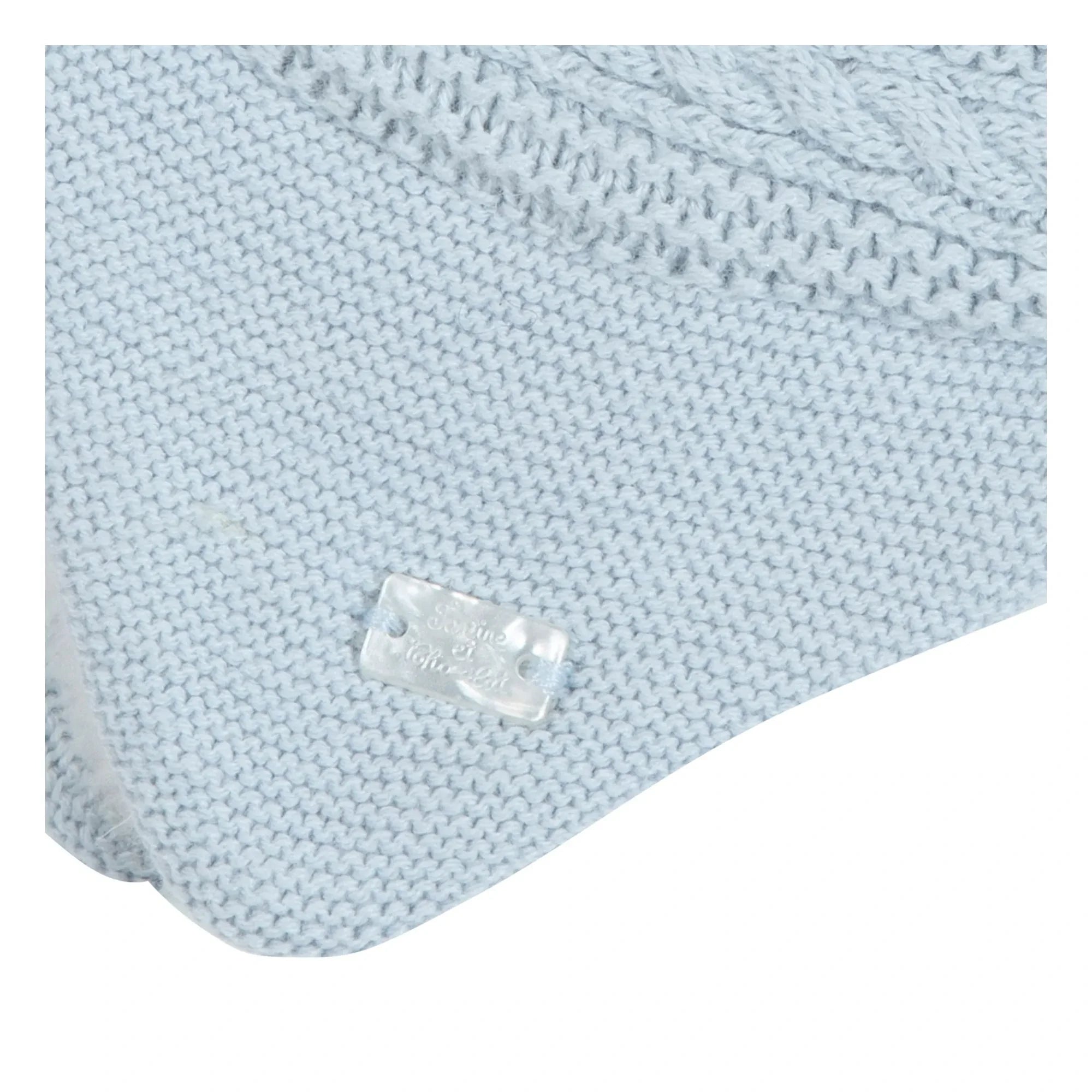 Tartine et Chocolat - Wool Braid Beanie | Light Blue