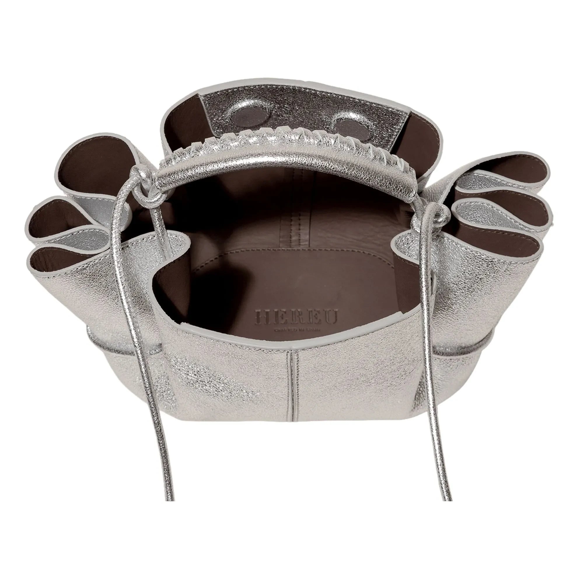 Hereu - Arta Mini Metallic Bag | Silver