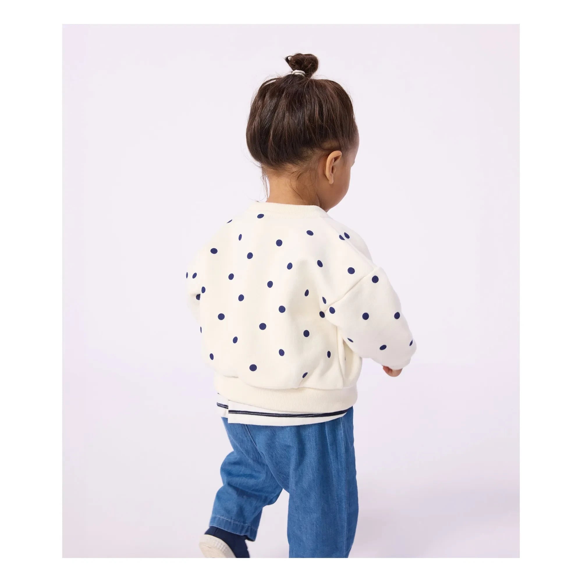 Petit Bateau - Molton Noktalı Ceket | Ecru