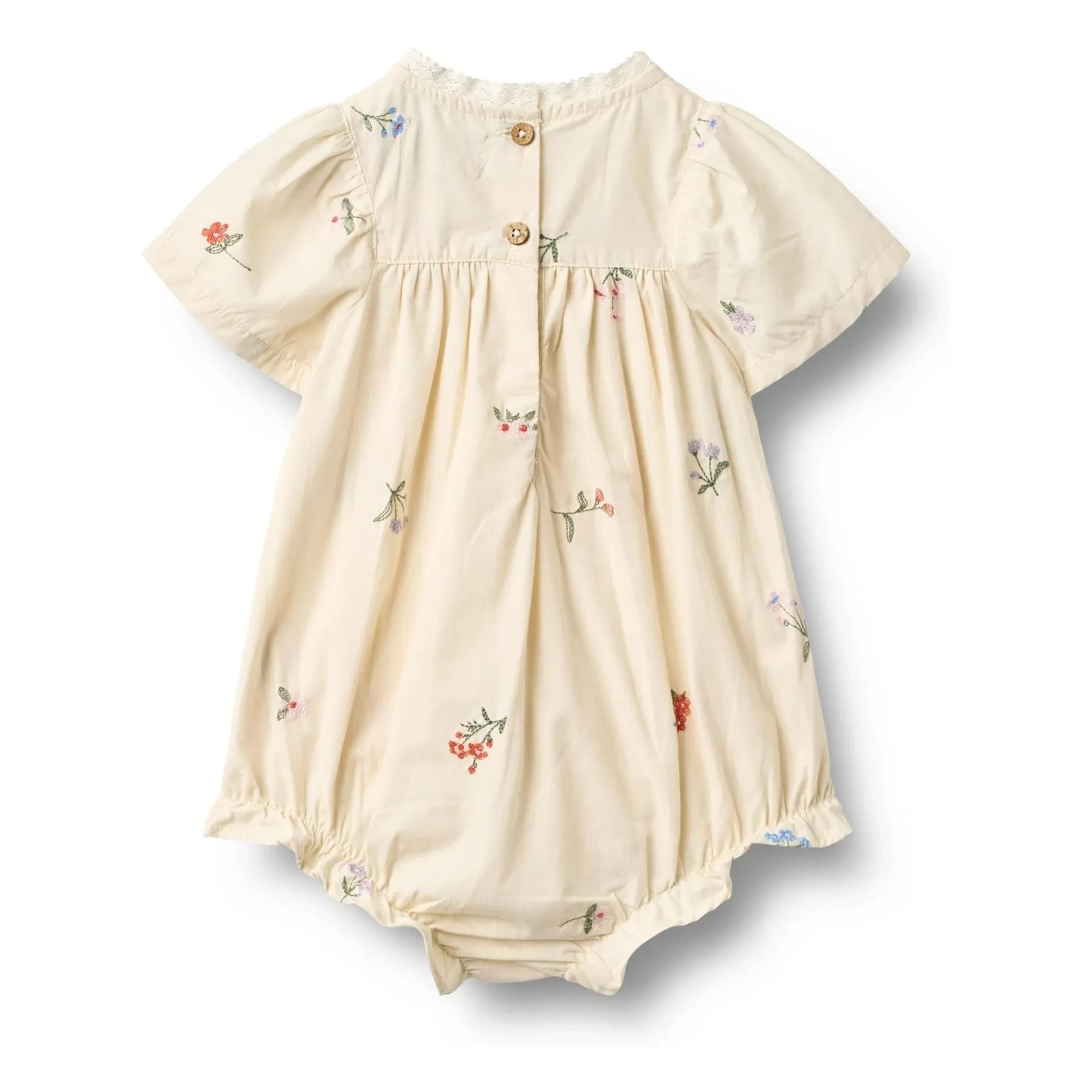 Wheat - Margit Fleurs Organic Cotton embroidered jumpsuit | Ivory