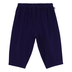 Petit Bateau - Organic Cotton Gauze Pants | Midnight blue
