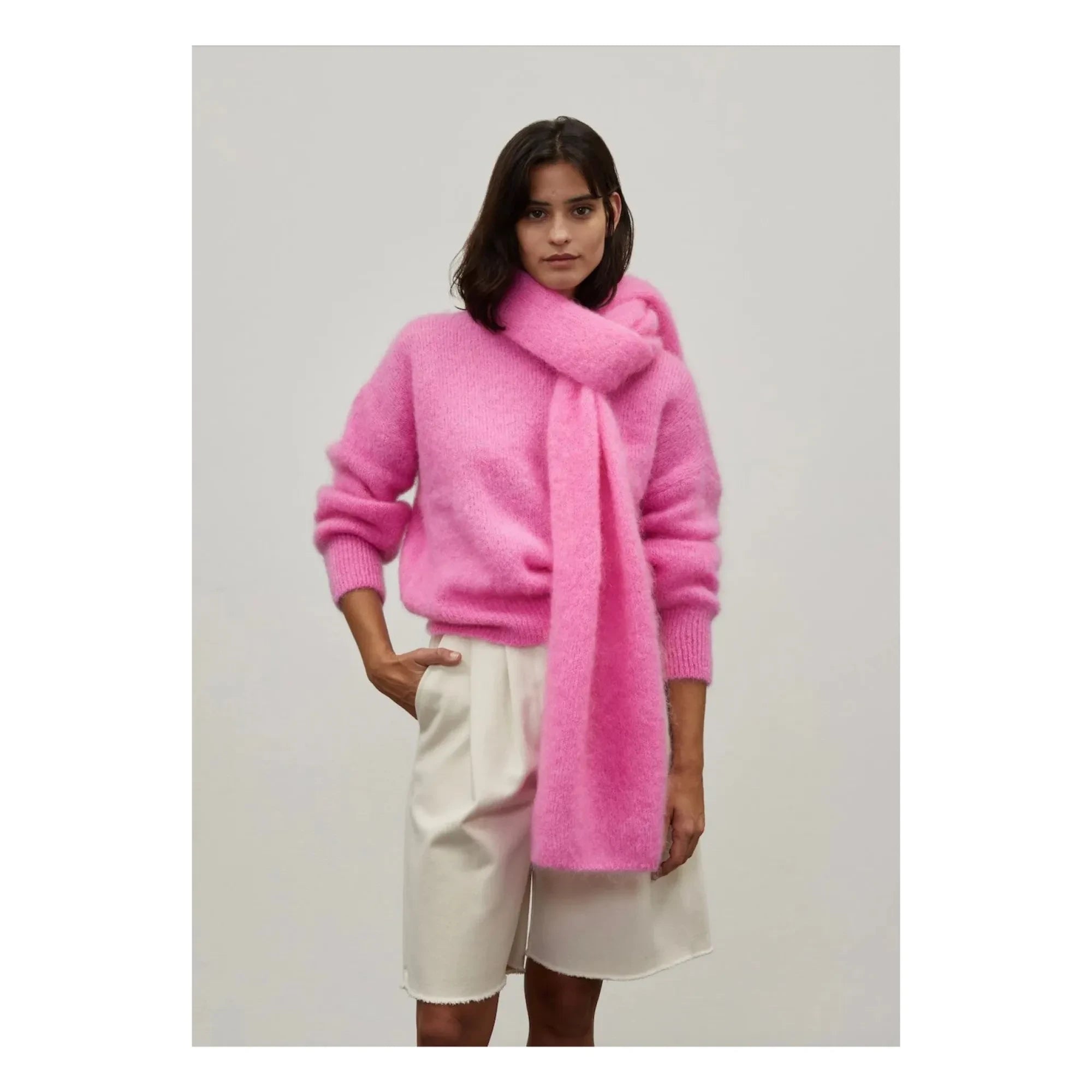 Surprise Paris - Donna Super Kid Mohair Scarf | Pink