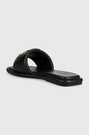 Tory Burch Double T Sport Slide Deri Terlik