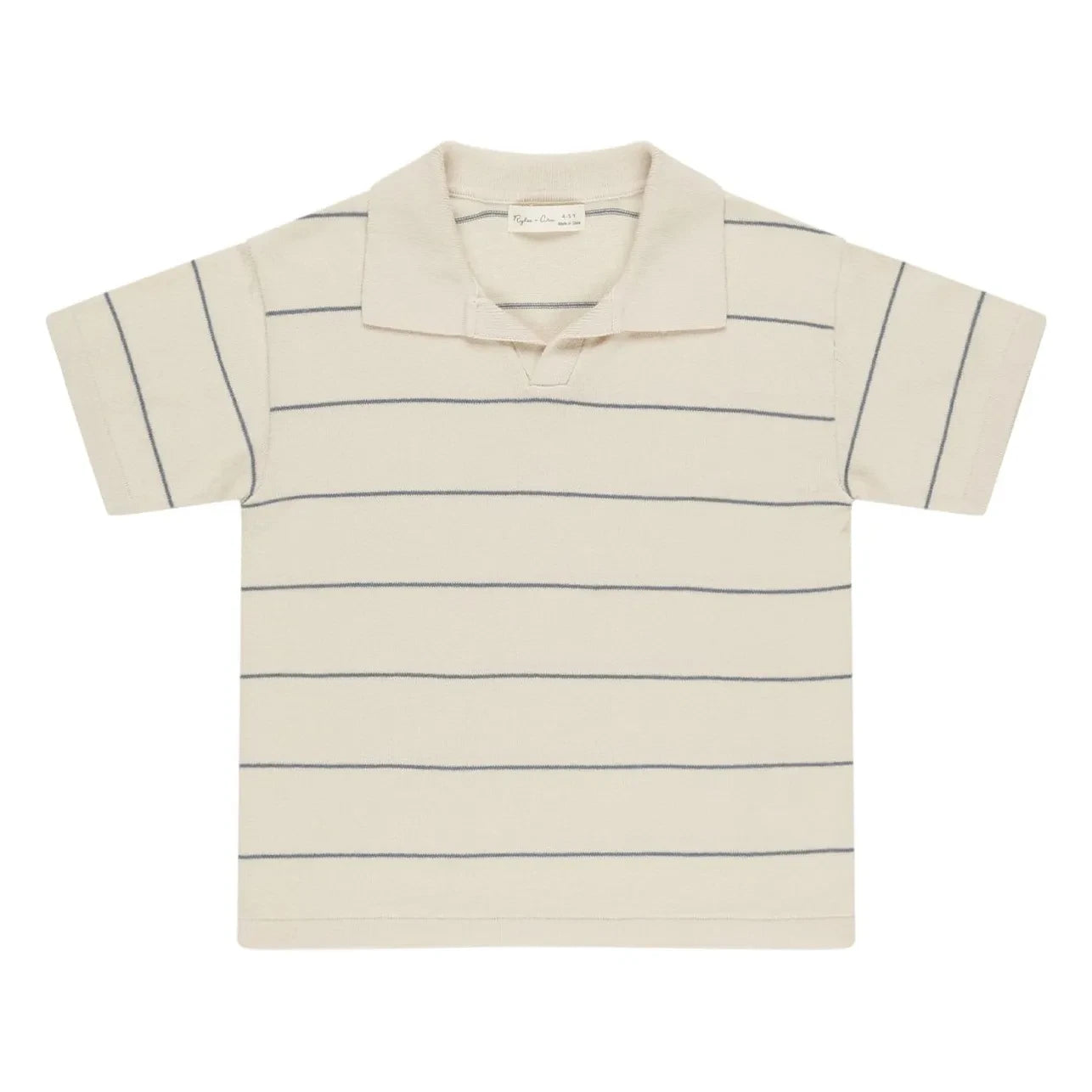 Rylee + Cru - Terry Striped Polo | Ecru
