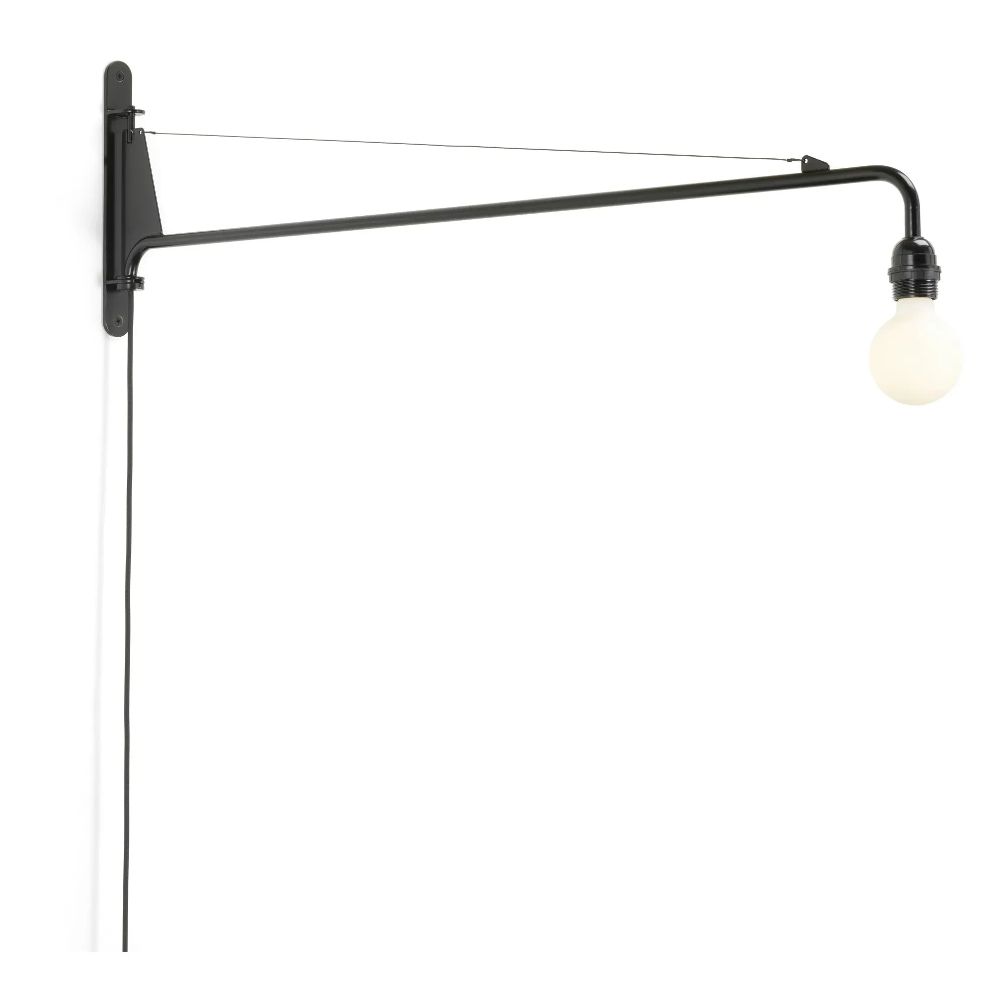 Vitra - Potence Small Wall Lamp, Designed by Jean Prouvé | Dark Black