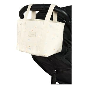 Nobodinoz - Baby Stroller Organizer Opera Orange Cherries | Beige