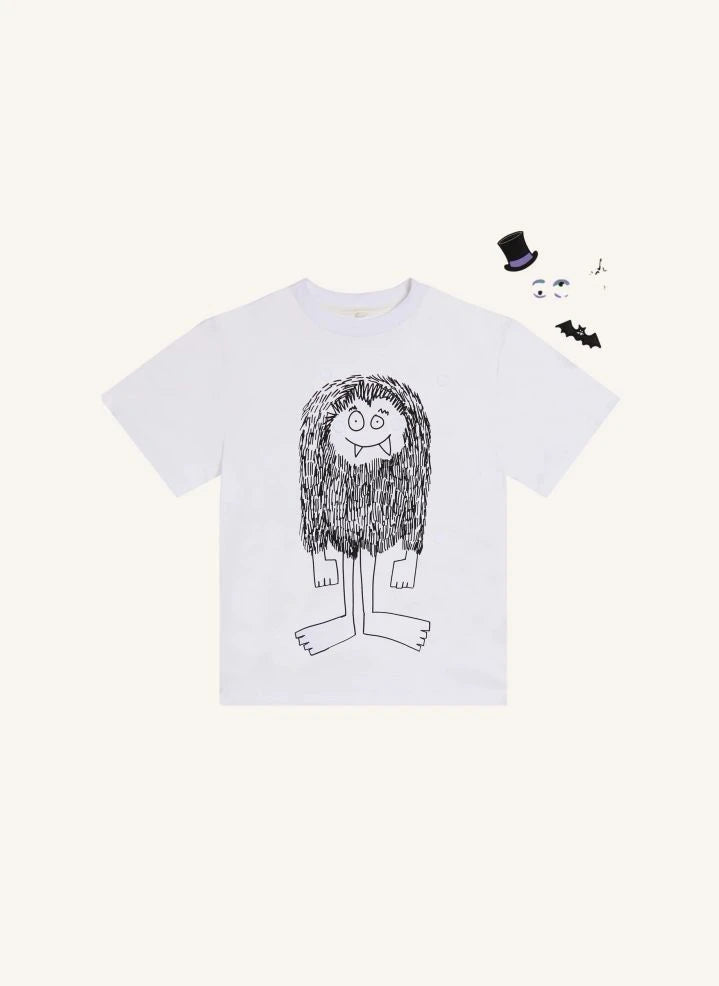 Stella McCartney Kids - Yamalı Halloween Tişörtü Organik pamuk | Beyaz