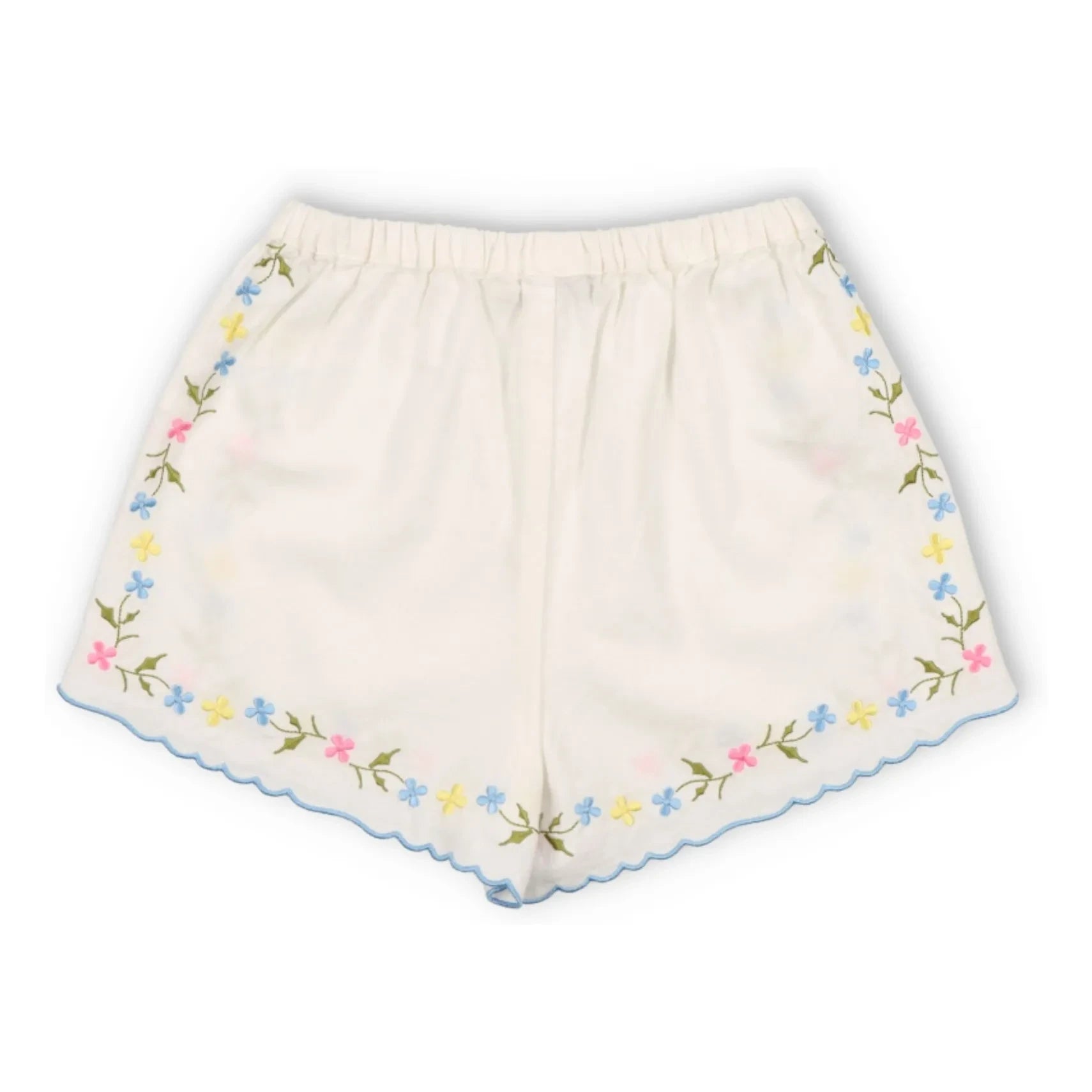 the new society - Hermione Floral Shorts | White