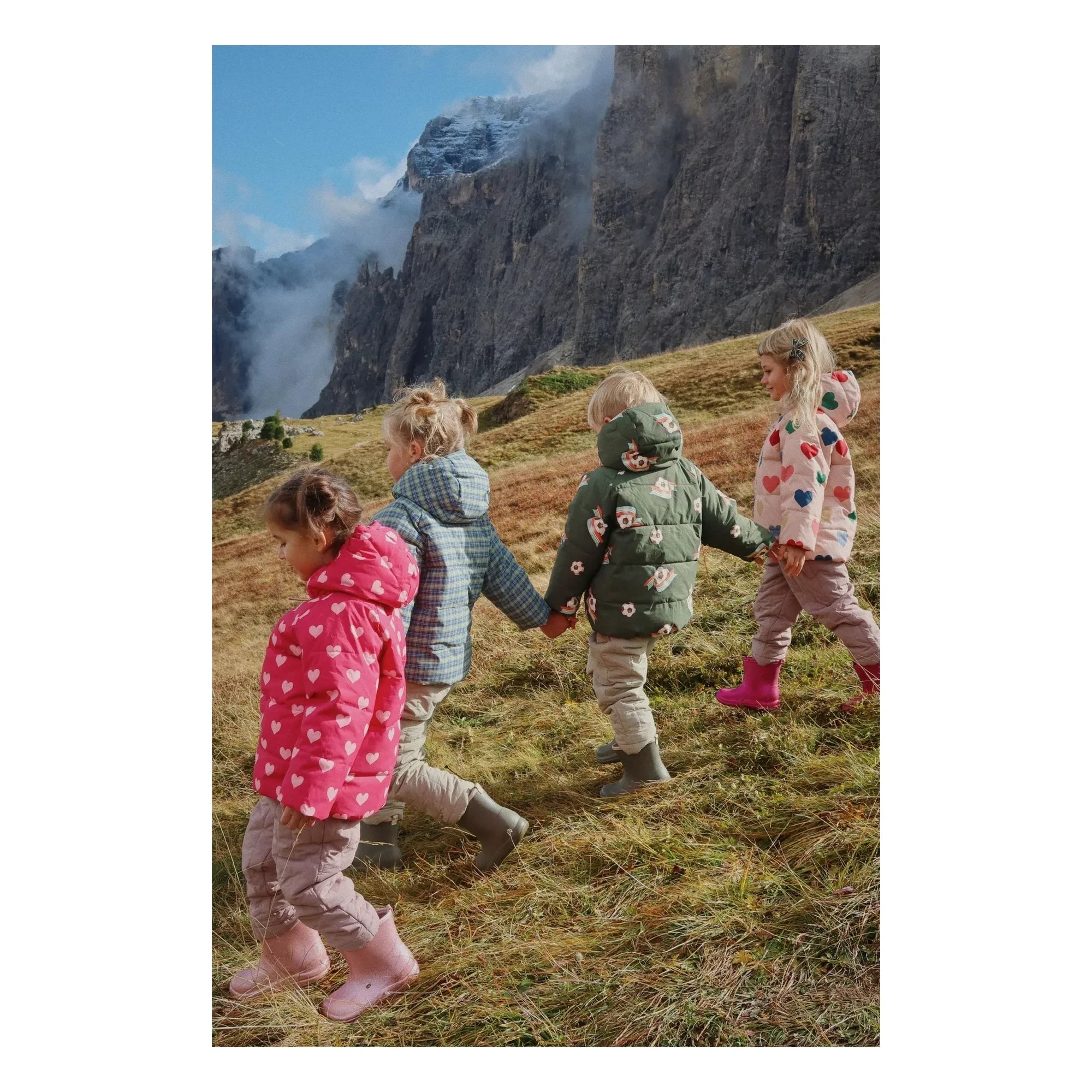 Konges Sløjd - Nuka Coat Recycled Fiber Hearts | Fuchsia