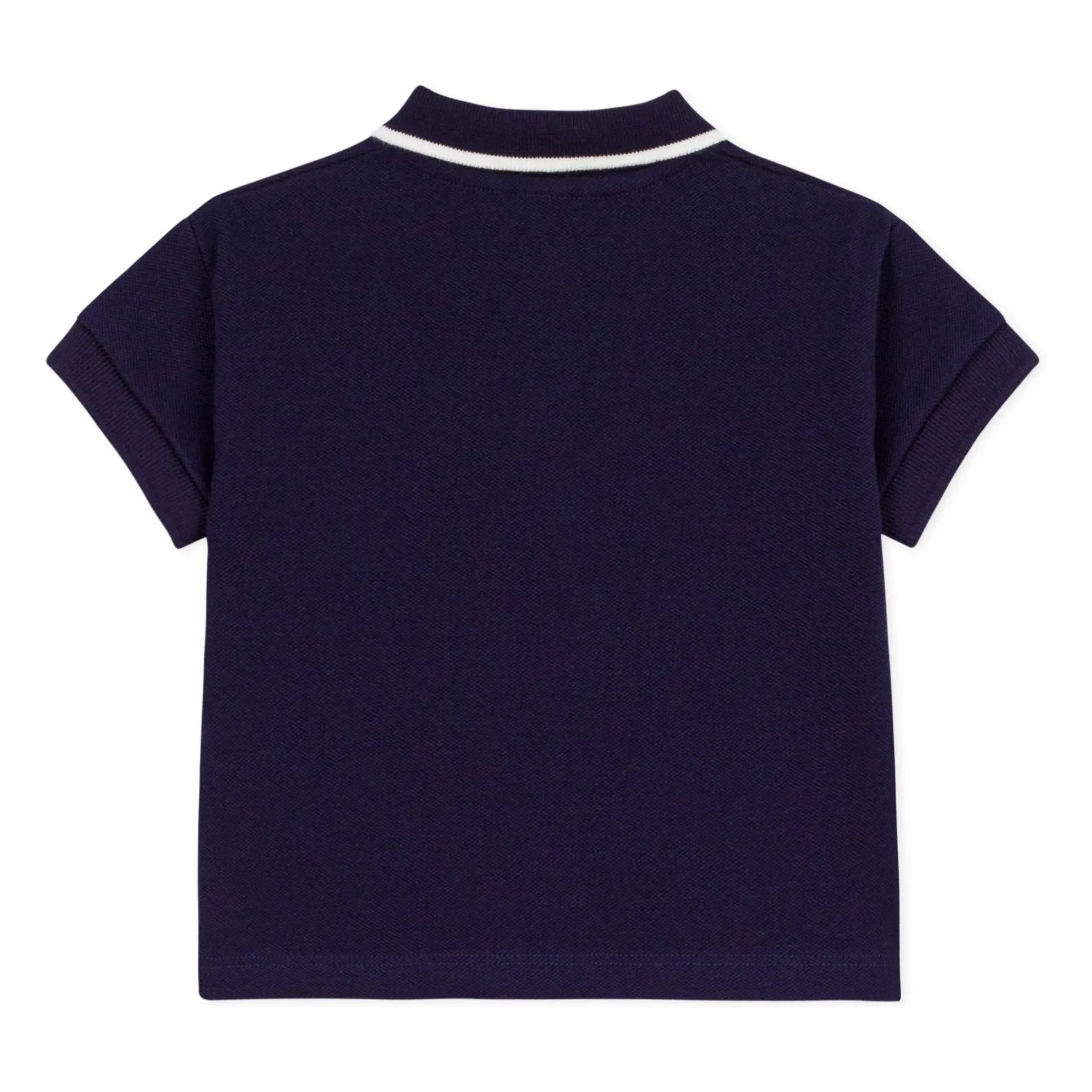 Petit Bateau - Organic Cotton Baby Polo T-Shirt | Night Blue
