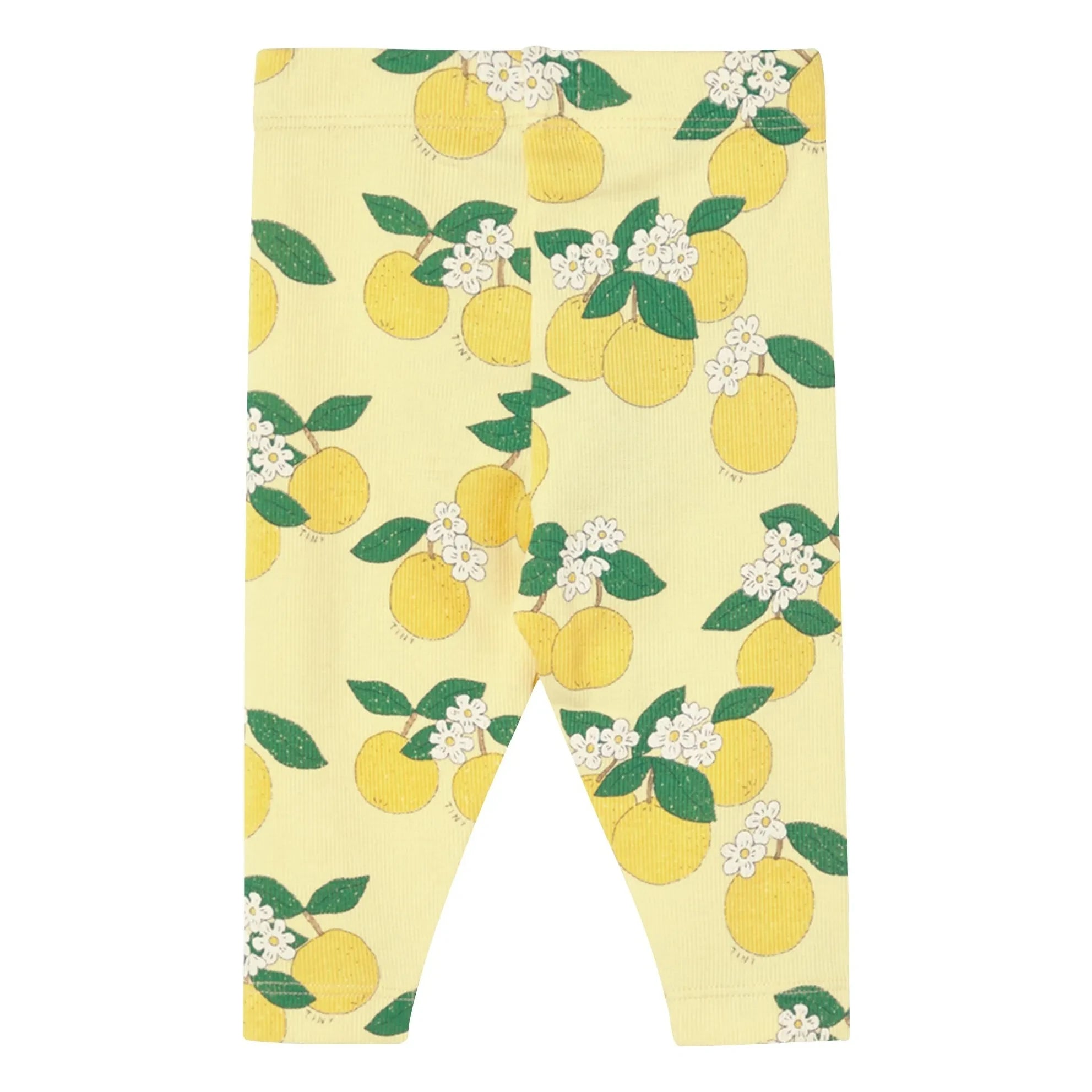 Tinycottons - Ribbed Leggings Orange Organic Cotton | Light Yellow