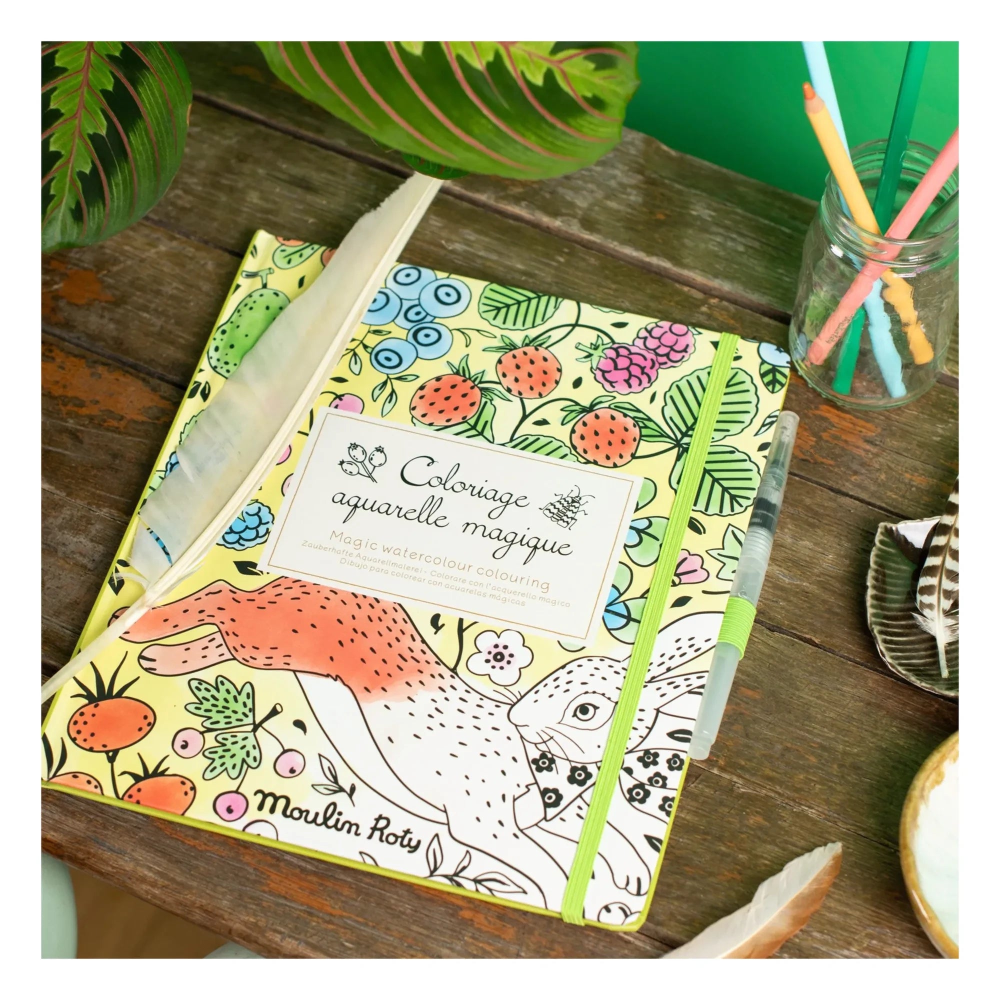 Moulin Roty - The Magic Watercolor Painting Book - Le jardin du Moulin