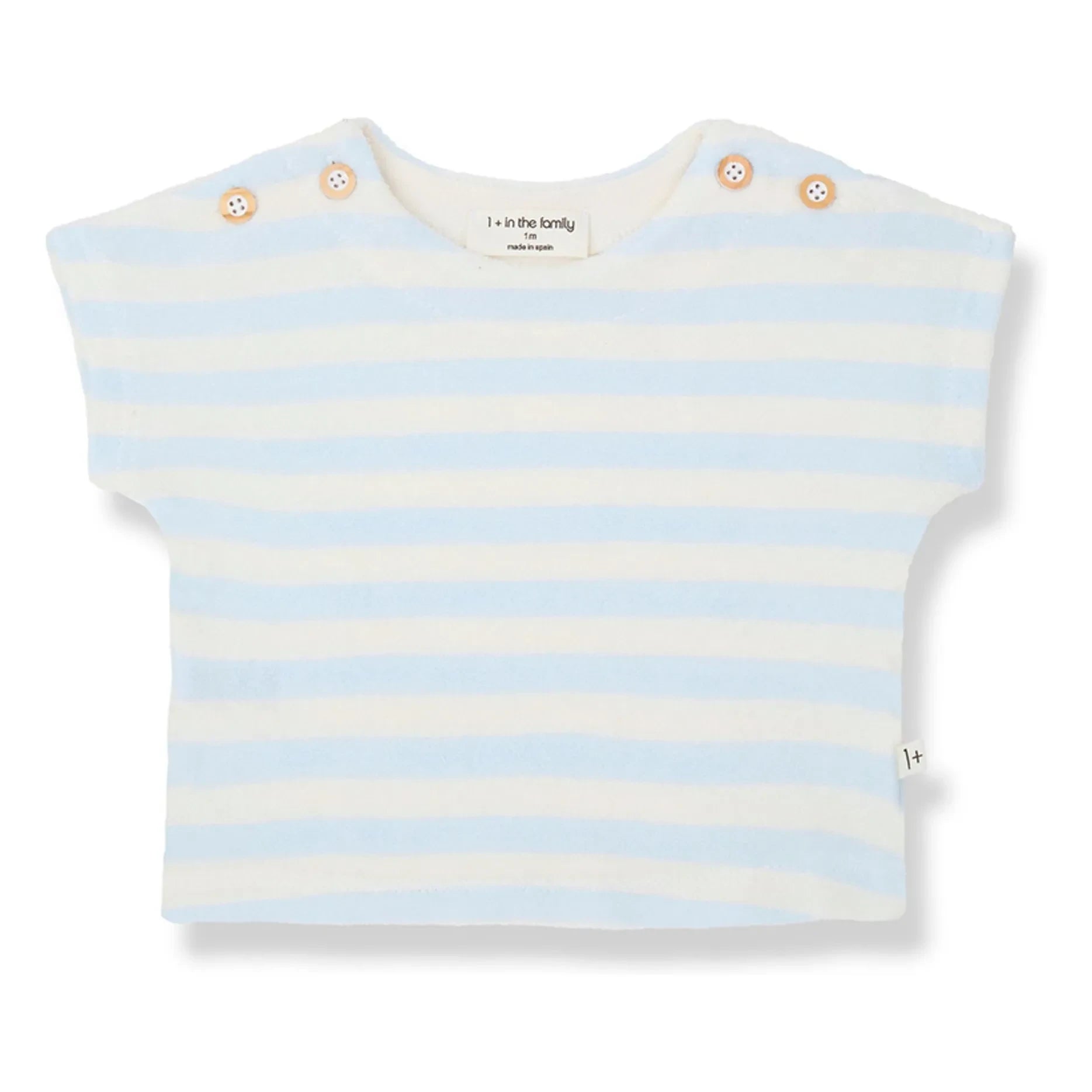 1+ in the family - Kavala Striped Towel T-shirt | Light blue