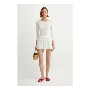 Posse - Danielle Cotton Mini Skirt | White