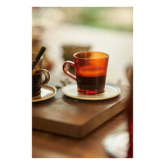 HKliving - 70s coffee cups - Set of 4 | Amber