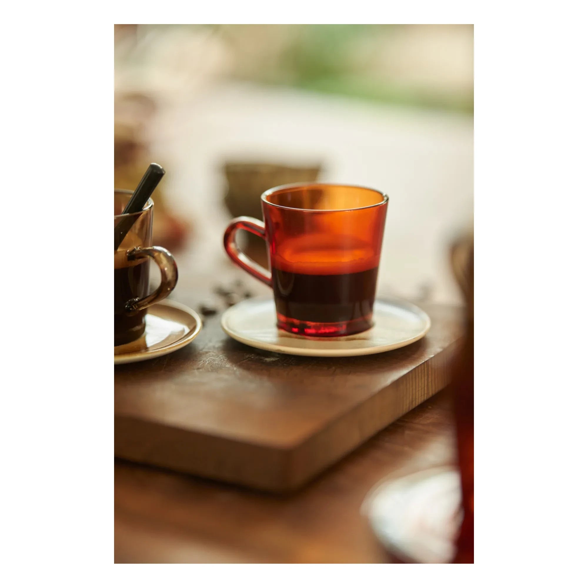 HKliving - 70s coffee cups - Set of 4 | Amber