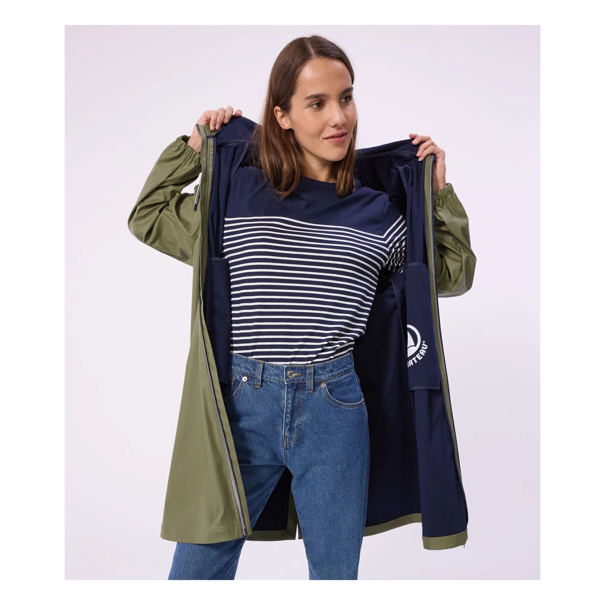 Petit Bateau - Long Waxed Recycled Fibers | Khaki