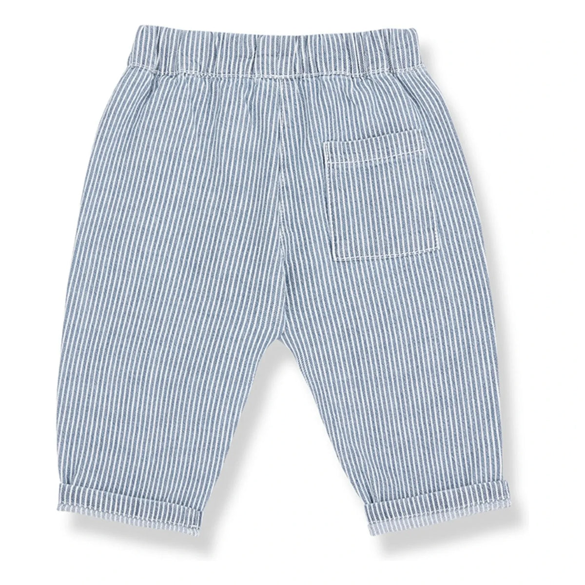 1+ in the family - Sineu Striped Organic Cotton Pants | Light Blue