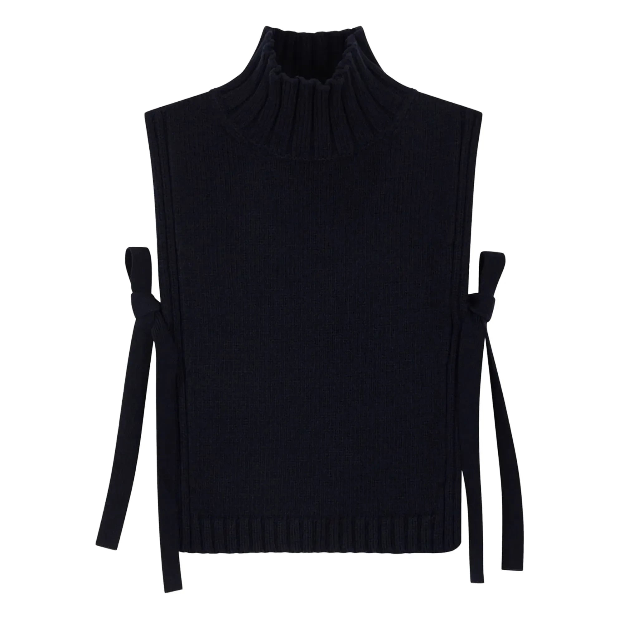 Soeur - Gold Wool Sweater | Navy Blue