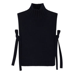Soeur - Gold Wool Sweater | Navy Blue