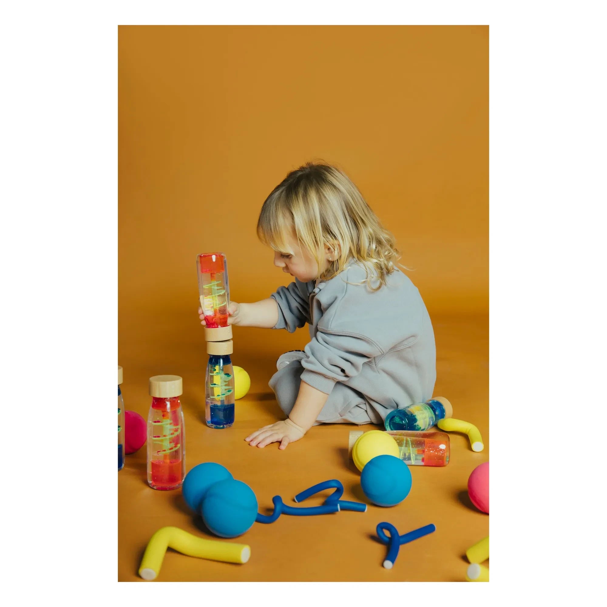 Petit Boum - Spiral sensory bottle | Blue