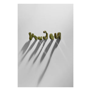 Petite friture - Clump Ceramic Wall Hooks - Set of 2 | Green